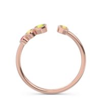 Petite Modern Open Bezel Vihvarita Ring