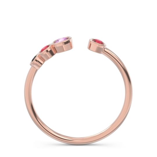 Petite Modern Open Bezel Vihvarita Ring