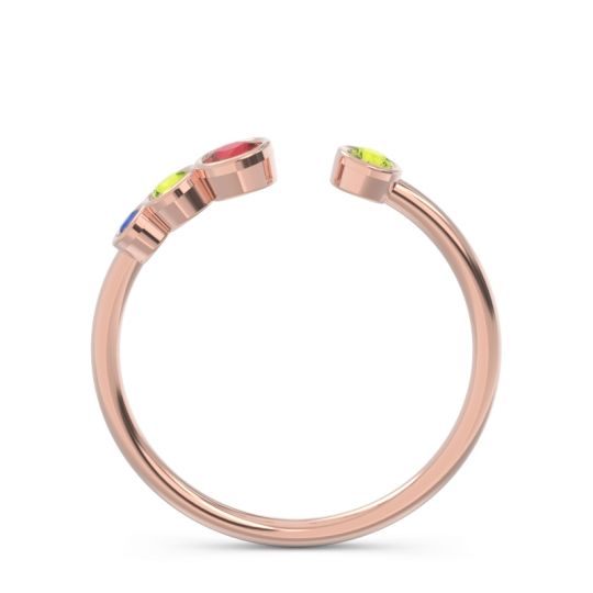 Petite Modern Open Bezel Vihvarita Ring