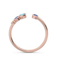 Petite Modern Open Bezel Vihvarita Ring