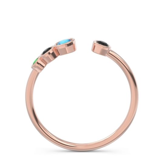 Petite Modern Open Bezel Vihvarita Ring