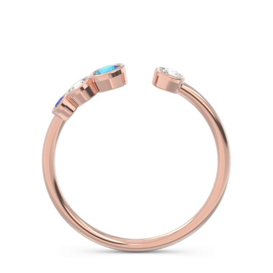 Petite Modern Open Bezel Vihvarita Ring