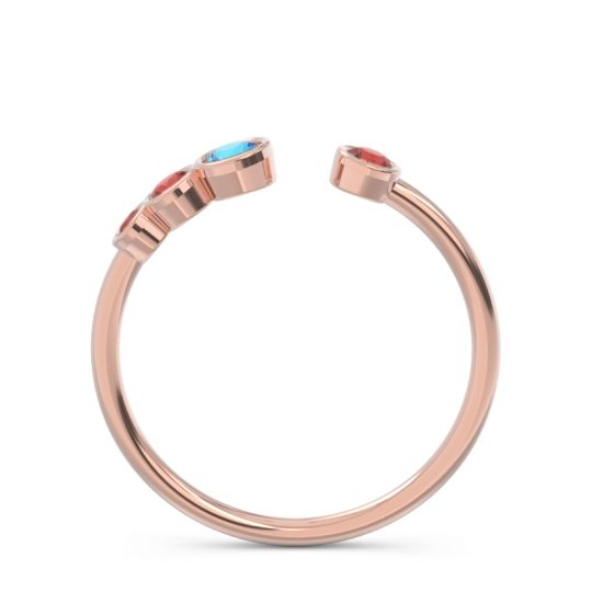 Petite Modern Open Bezel Vihvarita Ring