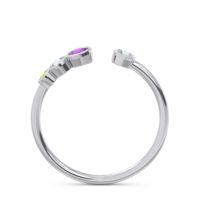 Petite Modern Open Bezel Vihvarita Ring