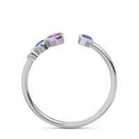 Petite Modern Open Bezel Vihvarita Ring