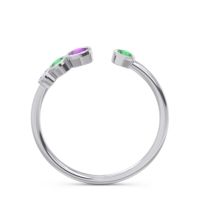 Petite Modern Open Bezel Vihvarita Ring