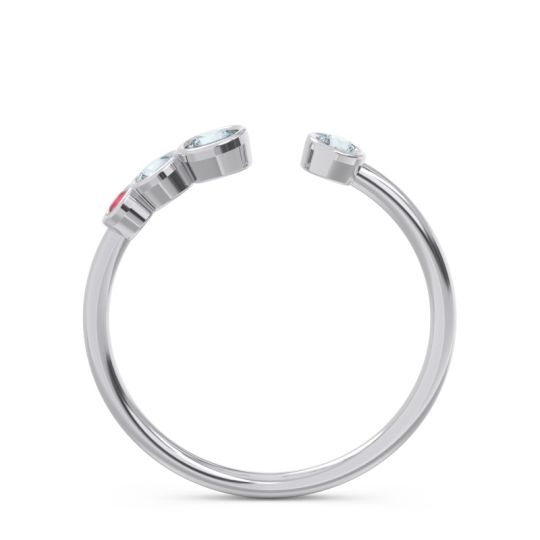 Petite Modern Open Bezel Vihvarita Ring