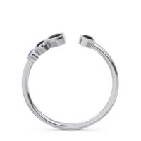 Petite Modern Open Bezel Vihvarita Ring