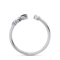 Petite Modern Open Bezel Vihvarita Ring