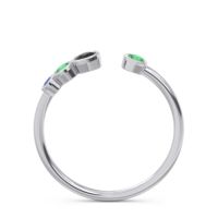 Petite Modern Open Bezel Vihvarita Ring