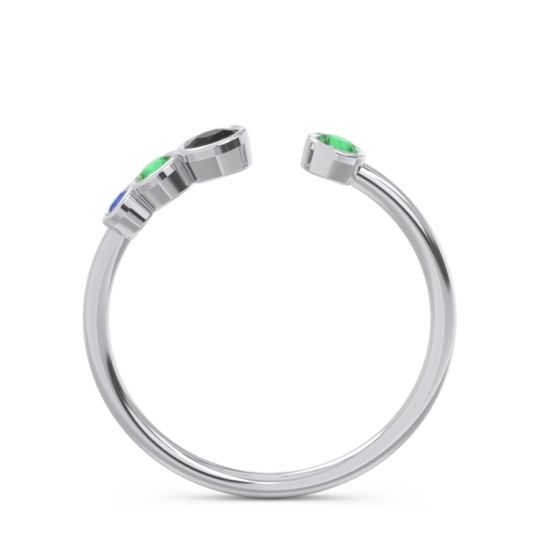 Petite Modern Open Bezel Vihvarita Ring