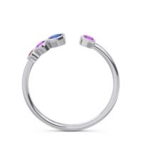 Petite Modern Open Bezel Vihvarita Ring