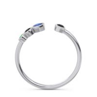 Petite Modern Open Bezel Vihvarita Ring