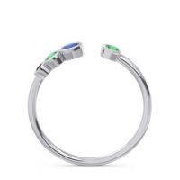 Petite Modern Open Bezel Vihvarita Ring