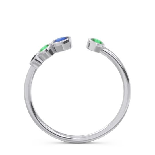 Petite Modern Open Bezel Vihvarita Ring