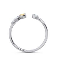 Petite Modern Open Bezel Vihvarita Ring