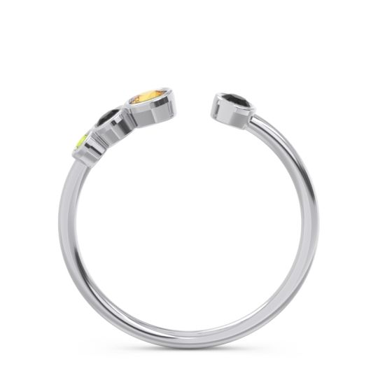 Petite Modern Open Bezel Vihvarita Ring