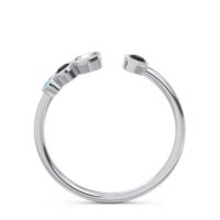 Petite Modern Open Bezel Vihvarita Ring