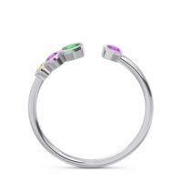 Petite Modern Open Bezel Vihvarita Ring