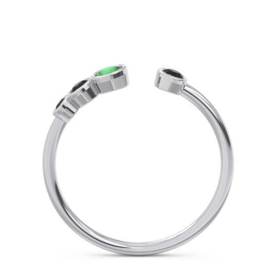 Petite Modern Open Bezel Vihvarita Ring