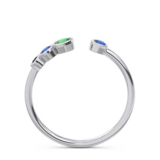 Petite Modern Open Bezel Vihvarita Ring