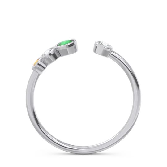 Petite Modern Open Bezel Vihvarita Ring