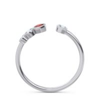 Petite Modern Open Bezel Vihvarita Ring