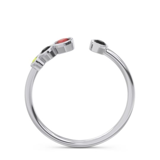 Petite Modern Open Bezel Vihvarita Ring