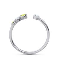 Petite Modern Open Bezel Vihvarita Ring