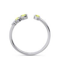 Petite Modern Open Bezel Vihvarita Ring