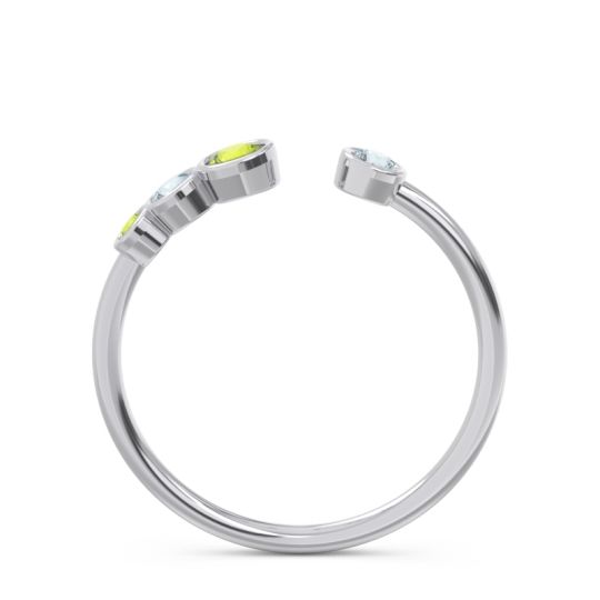 Petite Modern Open Bezel Vihvarita Ring