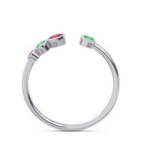 Petite Modern Open Bezel Vihvarita Ring