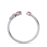 Petite Modern Open Bezel Vihvarita Ring