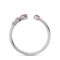 Petite Modern Open Bezel Vihvarita Ring