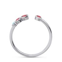 Petite Modern Open Bezel Vihvarita Ring