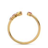 Petite Modern Open Bezel Vihvarita Ring