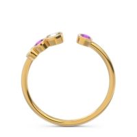 Petite Modern Open Bezel Vihvarita Ring