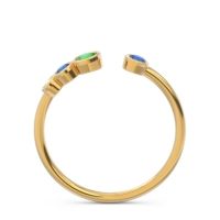 Petite Modern Open Bezel Vihvarita Ring