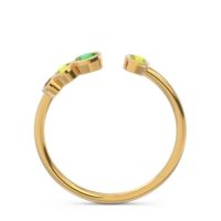 Petite Modern Open Bezel Vihvarita Ring