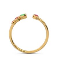 Petite Modern Open Bezel Vihvarita Ring