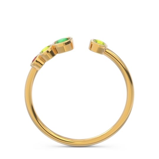 Petite Modern Open Bezel Vihvarita Ring