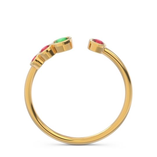 Petite Modern Open Bezel Vihvarita Ring