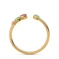 Petite Modern Open Bezel Vihvarita Ring