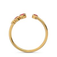 Petite Modern Open Bezel Vihvarita Ring