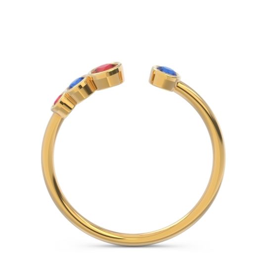 Petite Modern Open Bezel Vihvarita Ring