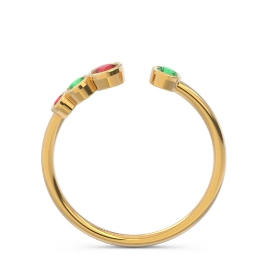 Petite Modern Open Bezel Vihvarita Ring