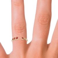 Petite Modern Open Bezel Vihvarita Ring