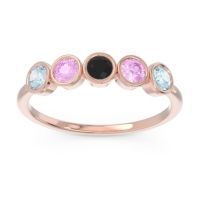 Petite Modern Bezel Saciva Ring
