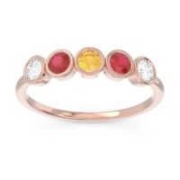 Petite Modern Bezel Saciva Ring