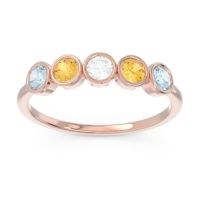 Petite Modern Bezel Saciva Ring